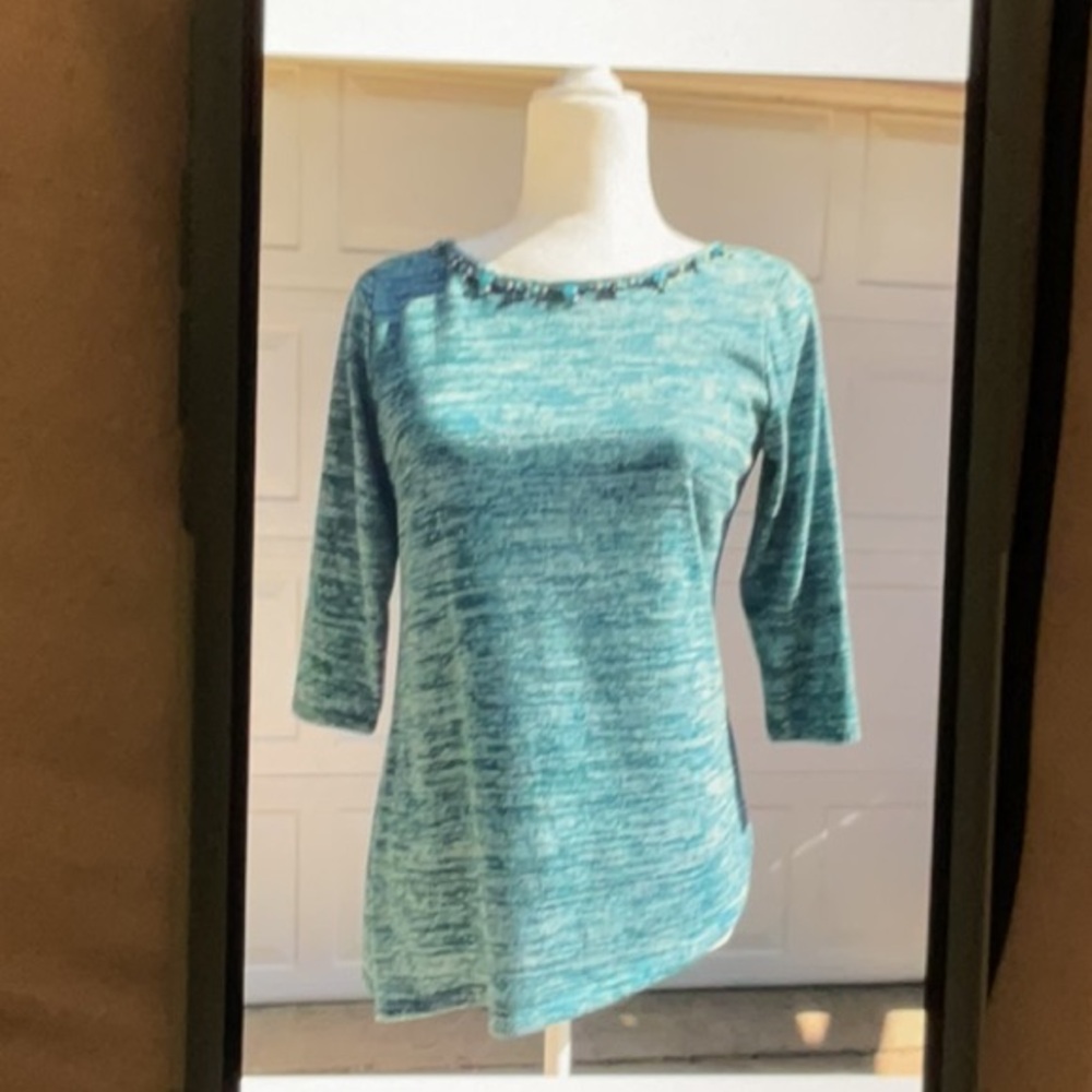 Ruby Rd. Asymmetrical hem tunic style PS top - Picture 2 of 8
